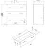 Dmora - Kommode Addie, Mehrzweckkommode, Schlafzimmerkommode, Schrank mit Schubladen, 74x36 h70 cm, Wei? Bild 2