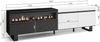 Skraut Home | TV-Schrank, Lowboard | für Wohnzimmer und Esszimmer | 200 x 57 x 35 cm | Für TV-Geräte bis zu 80" | Elektrokamin. Maße | Industriedesign | Moderner Stil | Weiß und Schwarz Bild 5