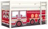 Vipack 'Pino' Halbhochbett 90x200 cm, weiß, Kiefer massiv, mit Textilset 'Fire Rescue' Bild 3
