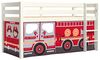 Vipack 'Pino' Halbhochbett 90x200 cm, weiß, Kiefer massiv, mit Textilset 'Fire Rescue' Bild 4