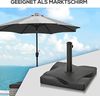 Outsunny Sonnenschirmständer 20 kg Schirmständer für Sonnenschirm Schirmstangen 32/38/48 mm Sonnenschirmfuß für Garten Terrasse Balkon Zement 41,5x41,5 Schwarz Bild 5