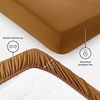 Blumtal® Mikrofaser Spannbettlaken 200x220 cm - Oekotex zertifiziertes Bettlaken 200x220 cm - Spannbetttuch 200x220 cm - Leintuch 200x220 cm - Bettlaken 200x220 cm - Bettbezug Braun - Pumpkin Spice Bild 3