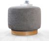 Atelier Del Sofa Stylish Grey Pouffe, 100% Cotton, 360° Rotatable, 6 cm Sponge, Oak Wood Legs, 55 x 55 x 43 cm | Perfect for Modern Living Rooms & Bedrooms Bild 5