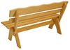 TPFGarden 4-teilige Garnitur DRIEBURG aus Kiefer massiv 35mm Garnitur: 2x Stuhl, 1x Bank 3-sitzer, 1x Tisch 70x150 cm rechteckig Holz Bild 3