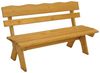 TPFGarden 4-teilige Garnitur DRIEBURG aus Kiefer massiv 35mm Garnitur: 2x Stuhl, 1x Bank 3-sitzer, 1x Tisch 70x150 cm rechteckig Holz Bild 2