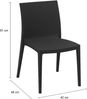 Dmora - Set mit 4 Gartenstühle Palizzolo, Platzsparende Outdoor-Stühle, Stapelbar, Ideal für Garten und Terrasse, Made in Italy, 42x48 h81 cm, Anthrazit Bild 2