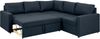 AC Design Furniture Richard Ecksofa mit Schlaffunktion und Stauraum in Dunkelblau, L-Sofa für 4 Personen mit Ausziehbettfunktion, B: 228 x H: 85 x T: 228 cm Bild 4