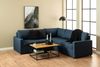AC Design Furniture Richard Ecksofa mit Schlaffunktion und Stauraum in Dunkelblau, L-Sofa für 4 Personen mit Ausziehbettfunktion, B: 228 x H: 85 x T: 228 cm Bild 2