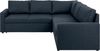 AC Design Furniture Richard Ecksofa mit Schlaffunktion und Stauraum in Dunkelblau, L-Sofa für 4 Personen mit Ausziehbettfunktion, B: 228 x H: 85 x T: 228 cm Bild 3