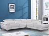 Vente-unique - Relaxsofa Ecksofa Leder elektrisch - Ecke Rechts - Elfenbein - PASCALINE Bild 2