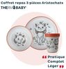 Disney Baby Aristocats Marie, 3-teiliges Set mit Bechern, großer Teller, rutschfest, leicht, praktisch, ab 10 Monaten, Weiß Bild 2