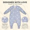 Mama Cheetah Toddler Schlafsack mit Füßen, Long Sleeve 0,5 TOG Bio-Baumwolle Baby Schlafsack mit Beinen, Wearable Decke für Wanderer w / 2-Wege-Reißverschluss, Kleinkind Decke, 2T Bild 3