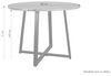 byLIVING Esstisch Arrow/Rund/Tischplatte Massivholz Akazie Natur/Gestell Metall schwarz/Küchentisch/Echtholz/D 100, H 77 cm Bild 3