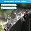 Velway Gartenmöbel Abdeckung Wasserdicht 270 x 180 x 71 cm - Winddicht Schutzhülle mit Reflektierender Streifen 600D Oxford Möbelsets Abdeckung Staubfest Abdeckhauben für Gartentisch Sitzgruppe Schwarz Bild 3
