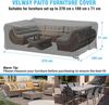 Velway Gartenmöbel Abdeckung Wasserdicht 270 x 180 x 71 cm - Winddicht Schutzhülle mit Reflektierender Streifen 600D Oxford Möbelsets Abdeckung Staubfest Abdeckhauben für Gartentisch Sitzgruppe Schwarz Bild 2