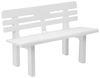 Dmora - Außenbank Marinella, Monoblock-Gartenbank, Außenbank, 100% Made in Italy, 110 x 52 x 71 cm, Weiß Bild 3