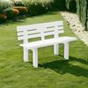 Dmora - Außenbank Marinella, Monoblock-Gartenbank, Außenbank, 100% Made in Italy, 110 x 52 x 71 cm, Weiß Bild 5