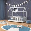 Hausbett Michelle Weiß 70x140 cm mit Rausfallschutz Vitalispa Bild 2