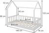 Hausbett Michelle Weiß 70x140 cm mit Rausfallschutz Vitalispa Bild 3