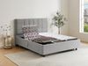 Vente-unique - Dekoratives Bett mit elektrischer Relaxfunktion mit Tellern + 3-Zonen-Matratze aus 100 % Latex - 2 x 70 x 190 cm - Stoff - Grau - JOFAR von YSMÉE Bild 2