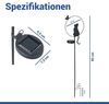 Maximex LED Gartenleuchte Modell Katze und Schmetterling, Ein-/Ausschalter, LED fest integriert, Warmweiß, solarbetriebener Gartenstecker, leuchtet bis zu 8 Stunden Bild 5