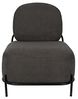 White Label Living Polly Lounge Sessel Retro Look in Grau Bild 4