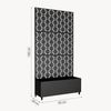 Trennwand Aaskis mit Blumenkasten Stahl 190x82 cm Schwarz [casa. pro] Bild 2