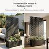 Trennwand Aaskis mit Blumenkasten Stahl 190x82 cm Schwarz [casa. pro] Bild 5