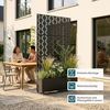 Trennwand Aaskis mit Blumenkasten Stahl 190x82 cm Schwarz [casa. pro] Bild 3