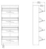 Dmora - Schuhschrank Bliss, Schuhregal, Mehrzweck-Eingangsgarderobe, Möbel für Schuhe, 70x24 h162 cm, Weiß Bild 4