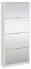 Dmora - Schuhschrank Bliss, Schuhregal, Mehrzweck-Eingangsgarderobe, Möbel für Schuhe, 70x24 h162 cm, Weiß Bild 3