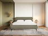 Selsey Polsterbett 140x200 cm Cord Olivgrün – Bett mit Stauraum und Bettkasten, gepolstertes Bett mit Lattenrost und Metallrahmen, Doppelbett Schlafzimmer mit schwarzen Füßen und Gasdruckfedern Bild 2