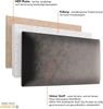 Muralo Wandkissen Polsterpaneel für Schlafzimmer und Wohnzimmer Wandpolster Bettkopfteil Lendekissen Modern Luxus Paneel Gepolstert (60x30 cm, Gelb) Bild 3