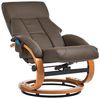Massagesessel braun Kunstleder Heizfunktion mit Fußhocker FORCE Bild 5