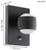Eglo 96021 LED Outdoor Wandleuchte SESIMBA 1 Up & Downlight schwarz klar L:13cm H:19,5cm T:14cm Sensor IP44 Bild 5