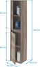 ARKITMOBEL, Badezimmer-Säule mit 2 Türen – schmaler Badhochschrank in Nordik-Optik, platzsparendes Badezimmermöbel, Maße: 30 x 140 x 25,5 cm (B x H x T), Modell Dakota Bild 3