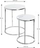 HAKU Möbel Beistelltisch 2er Set - chrom-weiß - H. 40/50cm - HAKU-33384 Bild 3