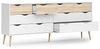 Kommode NAPOLI Sideboard Anrichte Schrank Highboard weiß/Eiche Dekor Landhaus Bild 4