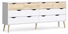 Kommode NAPOLI Sideboard Anrichte Schrank Highboard weiß/Eiche Dekor Landhaus Bild 1