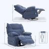 HOMCOM Massagesessel Fernsehsessel, TV-Sessel, 360° drehbar (Ruhesessel, 1-St, Relaxsessel), für Wohnzimmer, Blau Bild 3