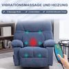 HOMCOM Massagesessel Fernsehsessel, TV-Sessel, 360° drehbar (Ruhesessel, 1-St, Relaxsessel), für Wohnzimmer, Blau Bild 4