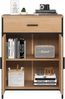 EUGAD Badezimmerschrank mit 1 Schublade 2 Türen, freistehender Badschrank, Badkommode mit verstellbarem Regal, Aufbewahrungsschrank für Wohnzimmer Küche Flur, 60 x 80 x 30 cm Bild 4