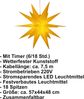 Bonetti 3D Leuchtstern inkl. warm-weißer LED Beleuchtung | für Innen und Außen geeignet | hängend | 7,5 m Zuleitung (gelb, Ø 57 cm (Netzstecker)) Bild 4