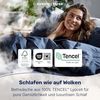 twenty:three® Bettbezug Lyocell Deckenbezug Midnight Blue, Atmungsaktiv, Ultraweich, 100% TENCEL™ Lyocell, Nachhaltig Bild 2