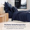 twenty:three® Bettbezug Lyocell Deckenbezug Midnight Blue, Atmungsaktiv, Ultraweich, 100% TENCEL™ Lyocell, Nachhaltig Bild 5
