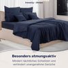 twenty:three® Bettbezug Lyocell Deckenbezug Midnight Blue, Atmungsaktiv, Ultraweich, 100% TENCEL™ Lyocell, Nachhaltig Bild 4