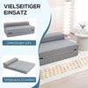 HOMCOM Relaxsessel 2-in-1 Klappbar Schlafsofa mit Leinenoptik (Sofabett, 1-St, Bodensofa), für Wohnzimmer, Schlafzimmer, Grau Bild 4