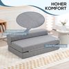 HOMCOM Relaxsessel 2-in-1 Klappbar Schlafsofa mit Leinenoptik (Sofabett, 1-St, Bodensofa), für Wohnzimmer, Schlafzimmer, Grau Bild 5