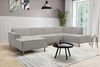 DOMO Collection Jules Wohnlandschaft, Skandinavisches Sofa mit Federkern, Couch in U-Form, hellgrau, 159 x 333 x 191 cm Bild 2