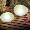 Solar Glas Deko Steinleuchten 2er Set Lichtfarbe neutralweiß 4100K Gartendekoration Solarleuchten esotec 102084 Bild 2